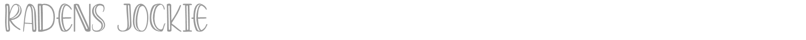 Radens Jockie font preview